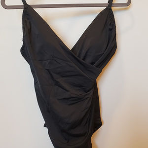 H&M Swimsuit Shaping Effects Sz 12 Black NWT 1Piec
